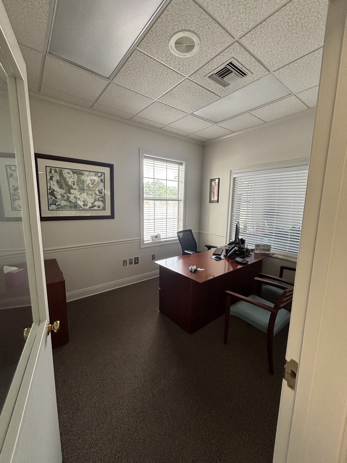 Completed Hancock Whitney private office painting